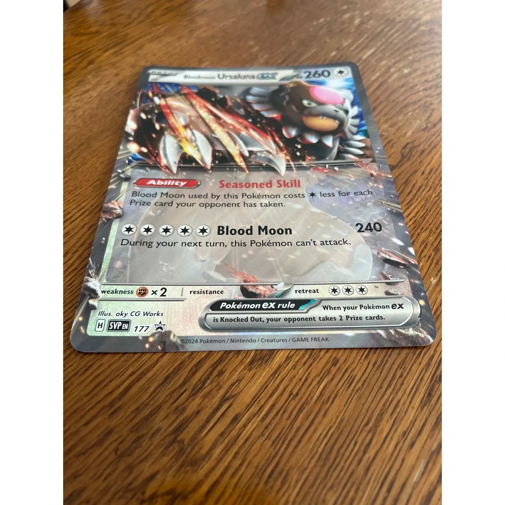 Pokemon Bloodmoon Ursaluna ex SVP EN 177 Black Star Promo Full Art Holo Rare
